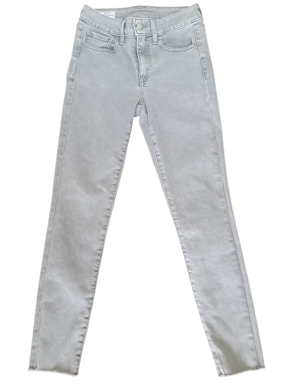 ​GAP Women's Graystone Jegging Mid-Rise Raw Hem Gray Skinny Stretch Jeans 26/2